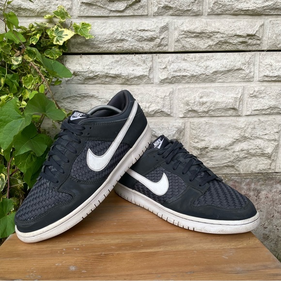 Rare Nike Dunk Woven Size 9 2017 Mens Black White Trainers Sneakers Shoes. - Picture 8 of 10